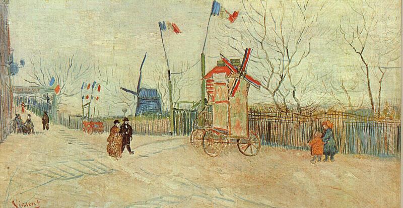 Vincent Van Gogh Street Scene in Montmartre china oil painting image
